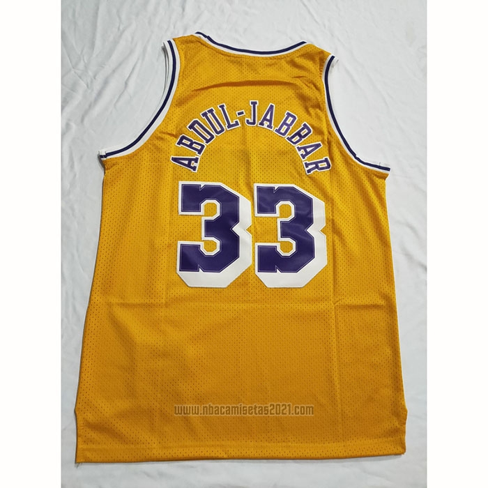 Camiseta Los Angeles Lakers Kareem Abdul-Jabbar #33 Mitchell & Ness 1984-85 Amarillo